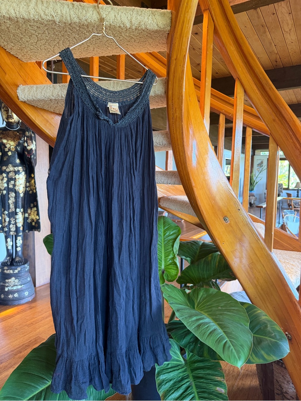 Vintage RAGS by KRESSANDRA gauze dress with crochet detail